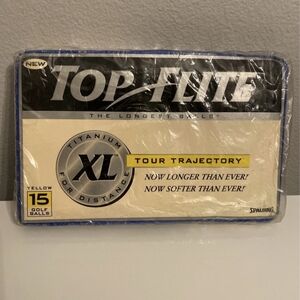 Spalding Top Elite Titanium XL Distance Tour Trajectory Yellow 15 golf balls